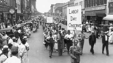 Passeada do Dia do Trabalho de 1934 em Gastonia, Carolina do Norte - Bettmann/Getty Images