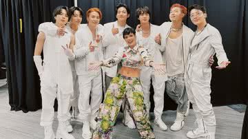 Halsey e BTS em 2021 - Reprodução/X/BTS_twt