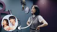 Jihyo nas gravações da OST de 'Vinte e Cinco, Vinte e Um' - Reprodução/Youtube/SEOUL MUSIC 서울뮤직 e Divulgação/tvN