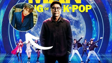 Kim Jonghyun, do SHINee, e pôster oficial de 'Lee Soo Man: King of K-Pop' - Divulgação/SM Entertainment/Prime Video