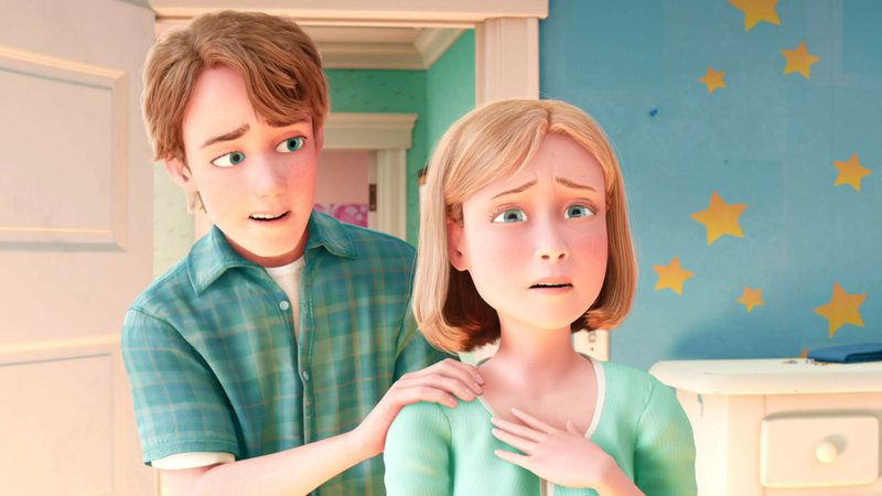 Andy e sua mãe, Sra. Davis, em 'Toy Story 3' (2010) - Reprodução/Pixar