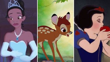 Cenas de 'A Princesa e o Sapo', 'Bambi' e 'Branca de Neve e os Sete Anões' - Reprodução/Disney