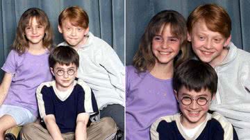 Elenco de Harry Potter durante o anúncio no ano 2000 - Dave Hogan/Getty Images