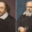 O dramaturgo William Shakespeare e o cientista Galileu Galilei