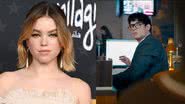 Milly Alcock no Critics Choice Awards 2023 e cena de 'Superman' - Divulgação/Steve Granitz/FilmMagic/GettyImages/DC/Warner Bros