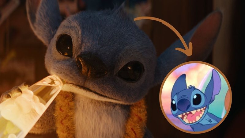 Stitch em 'Lilo & Stitch' de 2025 e 2002 - Reprodução/Disney