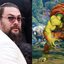 Ator Jason Momoa e o personagem Blanka de Street Fighter