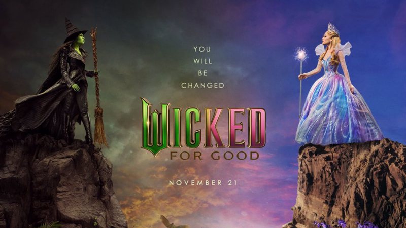 Pôster oficial de 'Wicked: For Good' (2025) - Reprodução/Universal Pictures