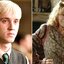 Draco Malfoy e Molly Weasley, personagens de Harry Potter