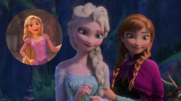 Rapunzel, de 'Enrolados' e Anna e Elsa de 'Frozen' - Reprodução/Disney