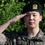 Jimin, do BTS, em sua dispensa militar