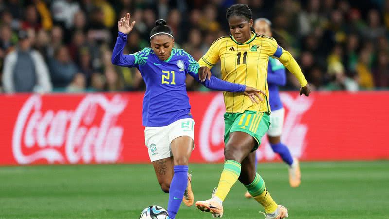 Imagem do jogo entre Brasil e Jamaica na fase de grupo da Copa do Mundo de Futebol Feminina - Robert Cianflone/Getty Images