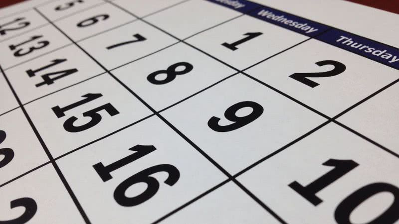 Imagem ilustrativa de um calendário - Pixabay