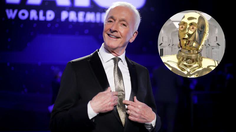 Anthony Daniels, intérprete do C-3PO na franquia de Star Wars - GettyImages/ Rich Fury/ Divulgação/ Lucasfilm