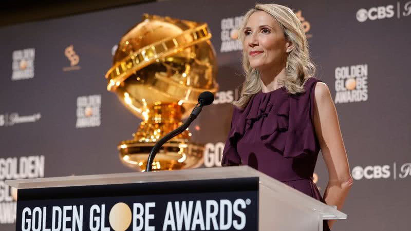 Helen Hoehne anunciando os indicados ao Globo de Ouro 2024 - Kevin Winter/Getty Images