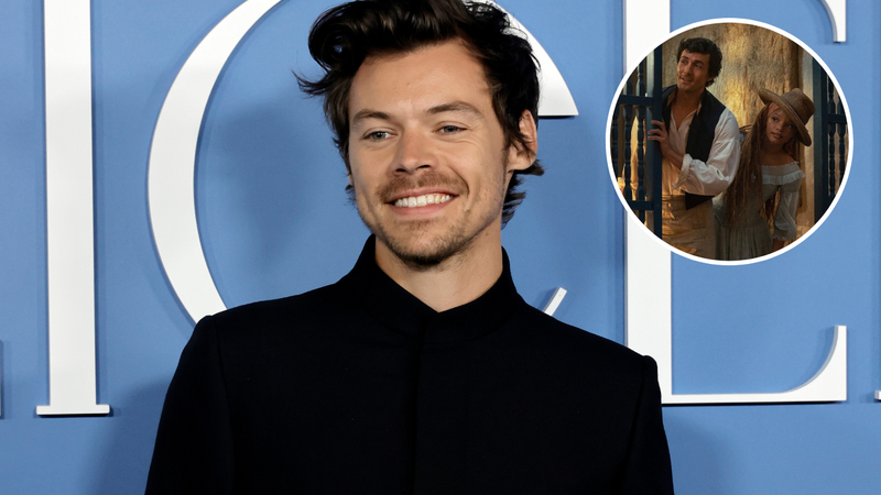 Harry Styles na premier de 'My Policeman' e foto de divulgação do live-action de 'A Pequena Sereia' - GettyImages/ Kevin Winter/ Divulgação/ Entertainment Weekly