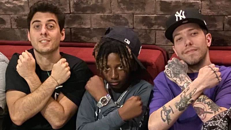 Mc Caverinha, Fabio Brazza e Pedro Lotto - Divulgação