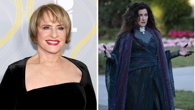 Patti Lupone e Agatha Harkness em 'WandaVision' - Dia Dipasupil/Getty Images e Reprodução/Disney+