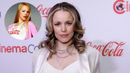 Rachel McAdams como Regiona George em 'Meninas Malvadas' (2004) e em 2022 na CinemaCon - Divulgação/ Paramount Pictures/ GettyImages/ Greg Dohert