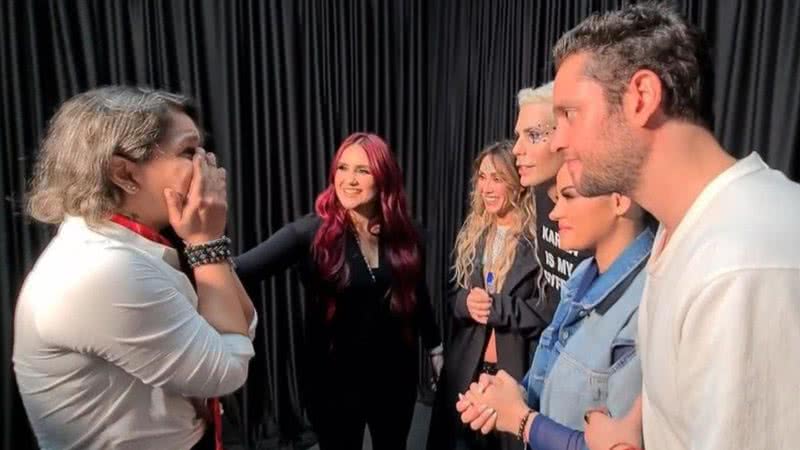 Encontro de Brenda Freitas e integrantes do RBD - Reprodução/ TV Globo