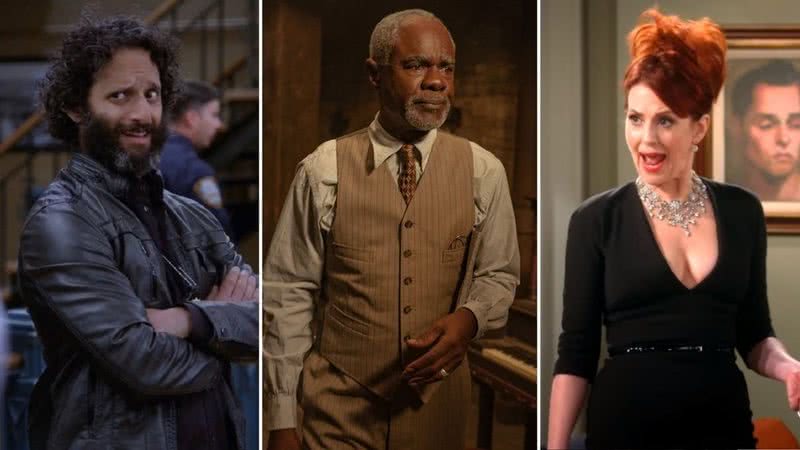 Jason Mantzoukas, Glynn Turman e Megan Mullally - Divulgação/NBCUniversal/Netflix