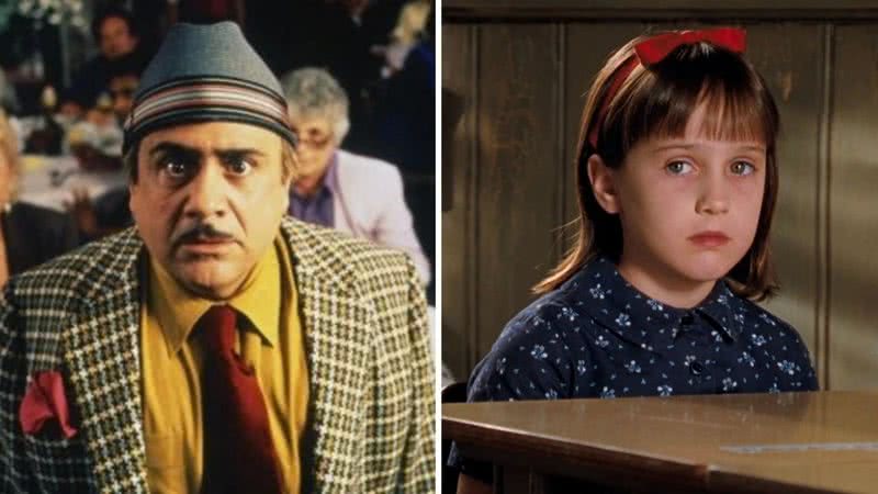 Danny DeVito como Harry Wormwood e Mara Wilson como Matilda - Reprodução/TriStar Pictures