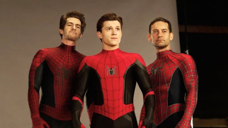 Andrew Garfield, Tom Holland e Tobey Maguire - Divulgação/Sony Pictures