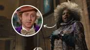 Viola Davis como Dra. Volumnia Gaul em “Jogos Vorazes: A Cantiga dos Pássaros e da Serpentes” e Willy Wonka de “A Fantástica Fábrica de Chocolate” (1971) - Reprodução/Paramount Pictures/ Lionsgate