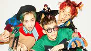 Concept photo de Baekhyun, Xiumin e Chen pra o álbum "Hey Mama!" da unit EXO-CBX - Divulgação/SM Entertainment