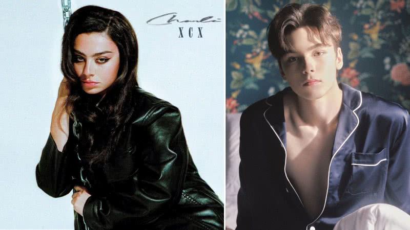 Charli XCX e Vernon do Seventeen - Divulgação/ Instagram/ charli_xcx/ saythename_17