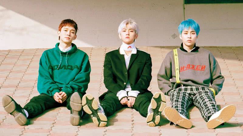 Baekhyun, Xiumin e Chen, do EXO-CBX - Divulgação/SM Entertainment