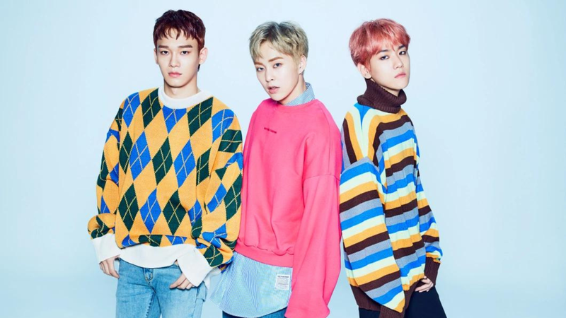 Baekhyun, Xiumin e Chen do EXO em concept photo do full-album 'Magic' da sub unit  EXO-CBX - Divulgação/ SM Entertainment