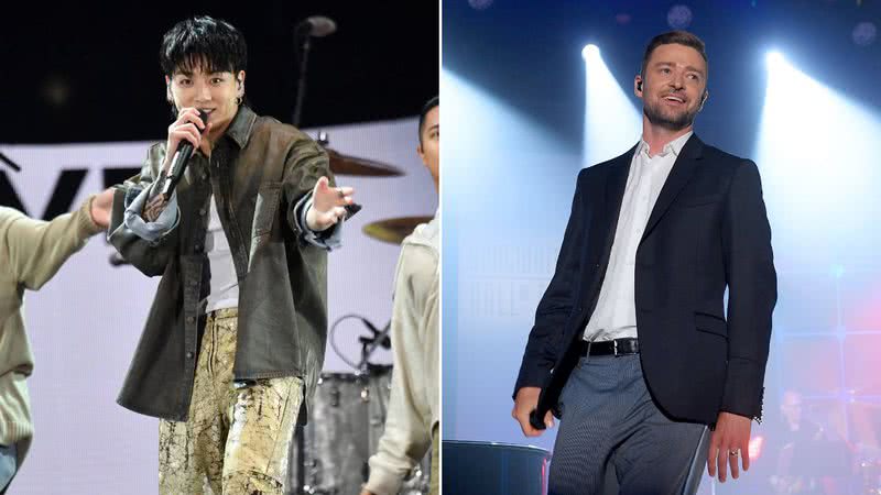 Jungkook e Justin Timberlake - Noam Galai/Larry Busacca/Getty Images