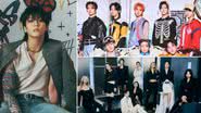 Jungkook, do BTS, Stray Kids e TWICE, concorrentes do MAMA 2023 - Divulgação/ Big Hit Entertainment/ JYP Entertainment