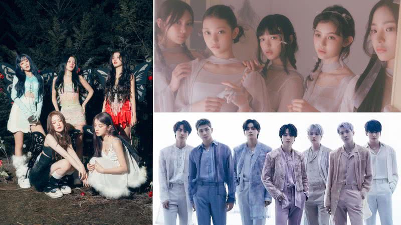 (G)I-dle, New Jeans e BTS, indicados ao Melon Music Awards 2022 - Divulgação/ BIGHIT/Ador/Cube Entertainment