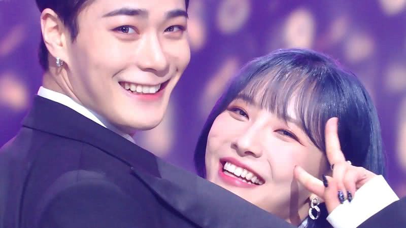 Moonbin do Astro e Moon Sua do Billlie no Music Bank - Reprodução/ Youtube/ KBS WORLD TV