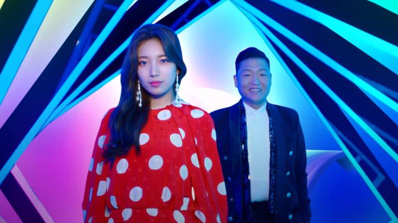 PSY e Suzy no clipe de "Celeb" - Divulgação/Youtube/officialpsy