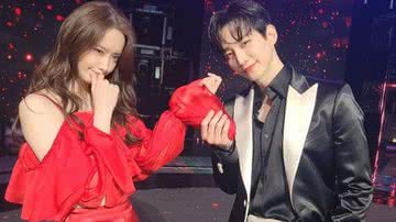 Yoona e Junho durante o MBC Music Festival 2021 - Divulgação/Instagram/yoona__lim