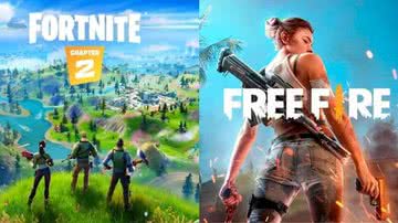 Fortnite e Free Fire - Divulgação