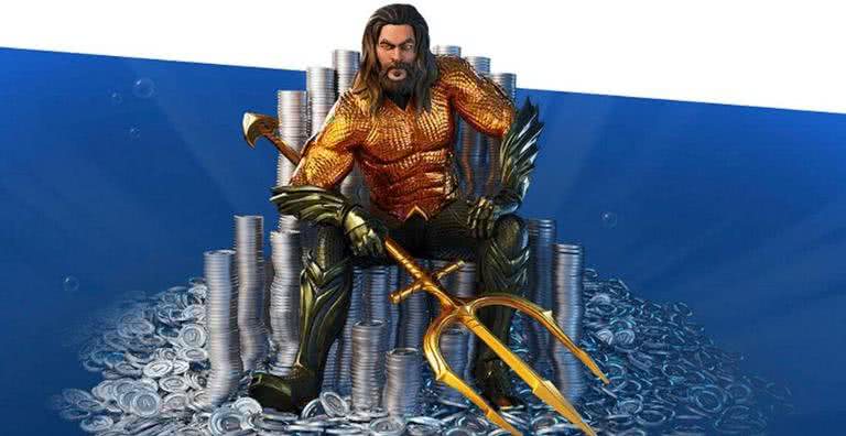 Imagem promocional da skin do Aquaman em Fortnite - Divulgação/Epic Games