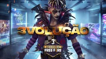 Imagem promocional da atualização 3VOLUÇÃO de Free Fire - Divulgação/Garena