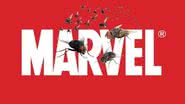 Imagem ilustrativa do logo da Marvel com moscas - Divulgação