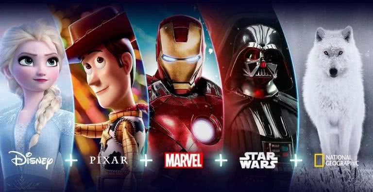 Imagem promocional das produções presentes no Disney+ - Divulgação/Disney+