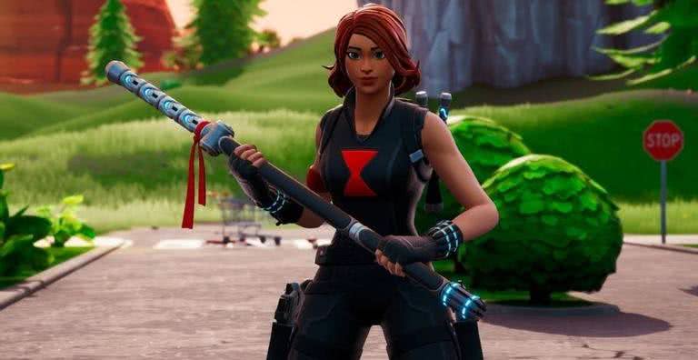 Imagem promocional da primeira skin da Viúva Negra no Fortnite - Divulgação/Epic Games
