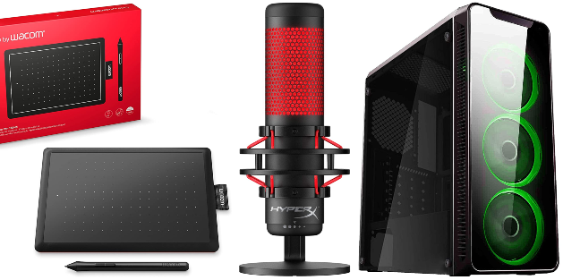 HD externo, mouse gamer, microfone e outros eletrônicos incríveis - Reprodução/Amazon