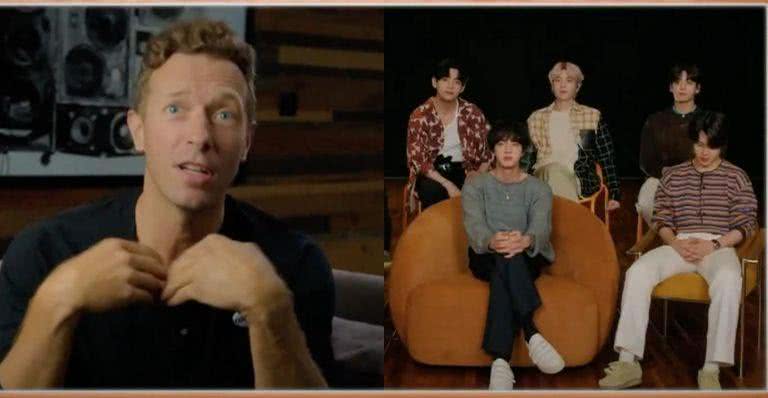 Chris Martin, do Coldplay, entrevista BTS e faz elogios para o grupo: 'Bem feito em tudo' - Reprodução/Youtube