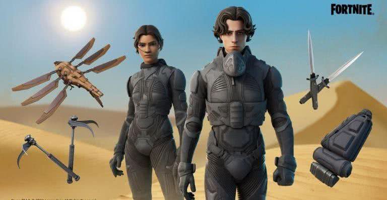 Skins de Duna no Fortnite - Divulgação/Epic Games
