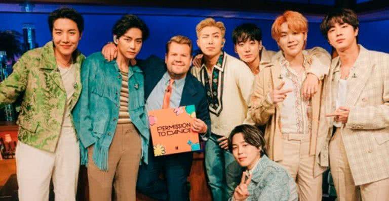 James Corden pede desculpas por piada sobre fãs do BTS e RM responde: 'Agradecemos' - Divulgação