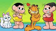 Imagem promocional do crossover entre Turma da Mônica e Garfield - Divulgação/Maurício de Sousa Produções