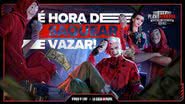 Imagem promocional da colaboração entre Free Fire e La Casa de Papel - Divulgação/Garena